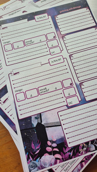 Load image into Gallery viewer, Rogue DnD Character Sheet
