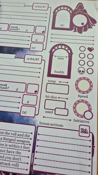 Load image into Gallery viewer, Rogue DnD Character Sheet
