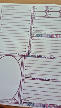 Load image into Gallery viewer, Rogue DnD Character Sheet
