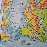Load image into Gallery viewer, map of the narrow sea with glyphs and translations
