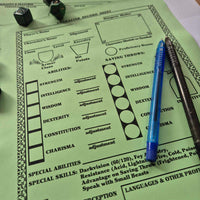 Load image into Gallery viewer, Vintage DnD Character Sheet for 5e
