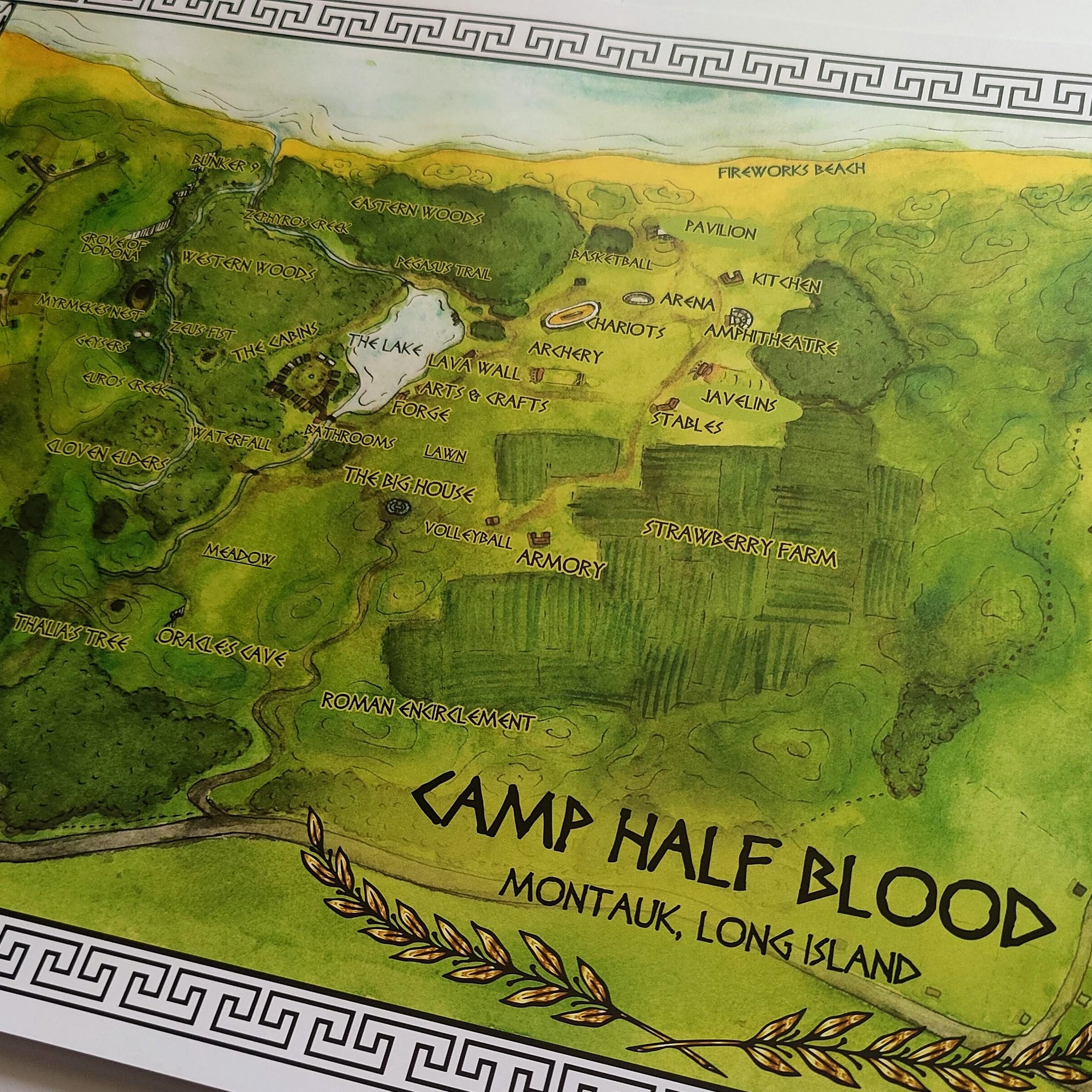 Camp Half Blood Map Poster
