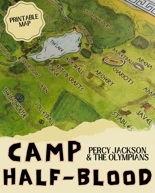 camp half blood Camp Half Blood Map Poster