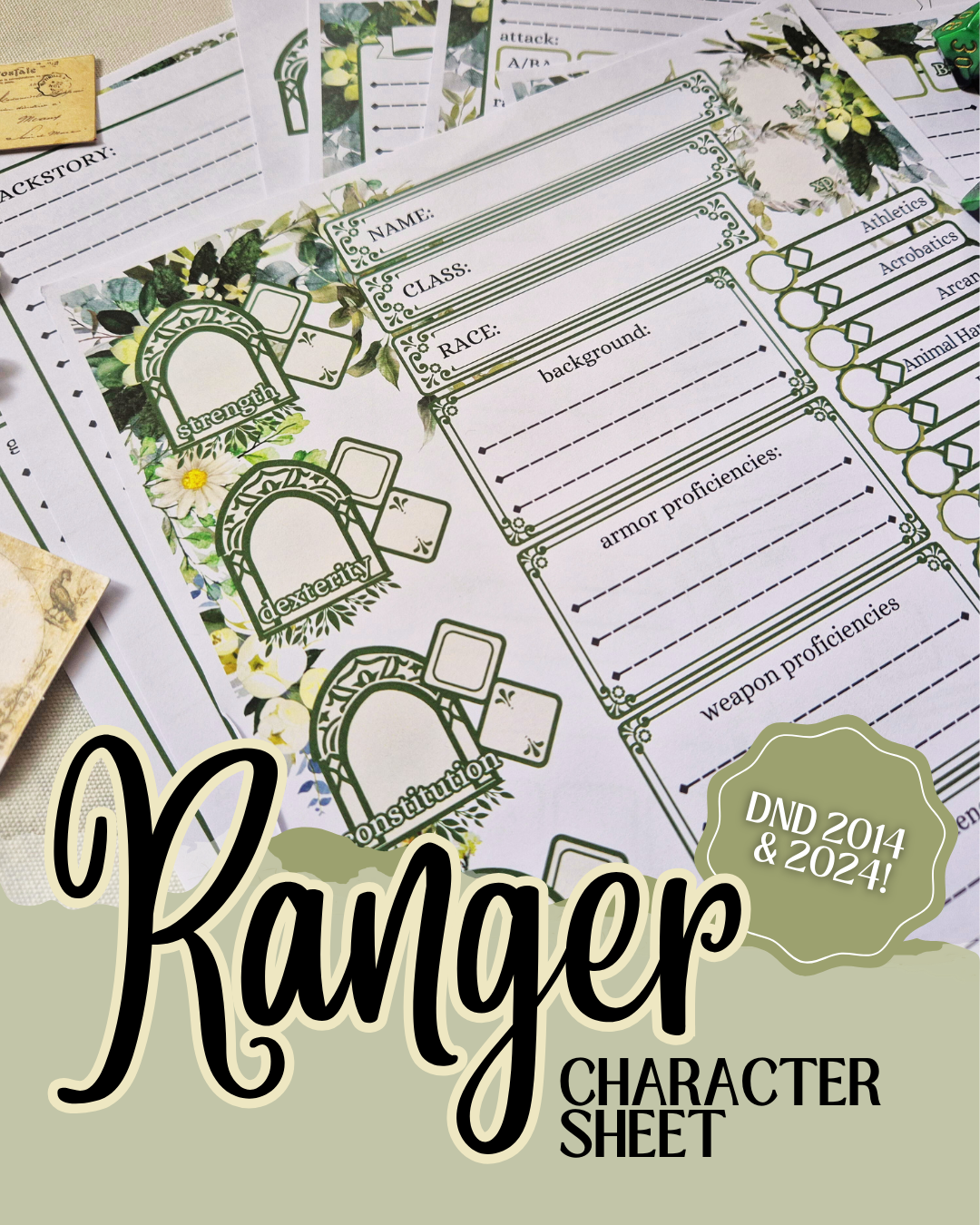 One Dnd Ranger Pdf DnD Ranger Character Sheet | dndalley