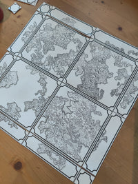 Load image into Gallery viewer, Printable Map for Fantasy TTRPGs | 4 Dungeons &amp; Dragons Modular World Map
